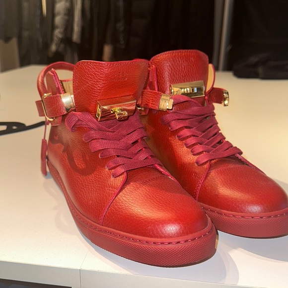 Buscemi Alce High-Top Sneakers Red Men’s Size EU 43/US10 - Picture 1 of 5